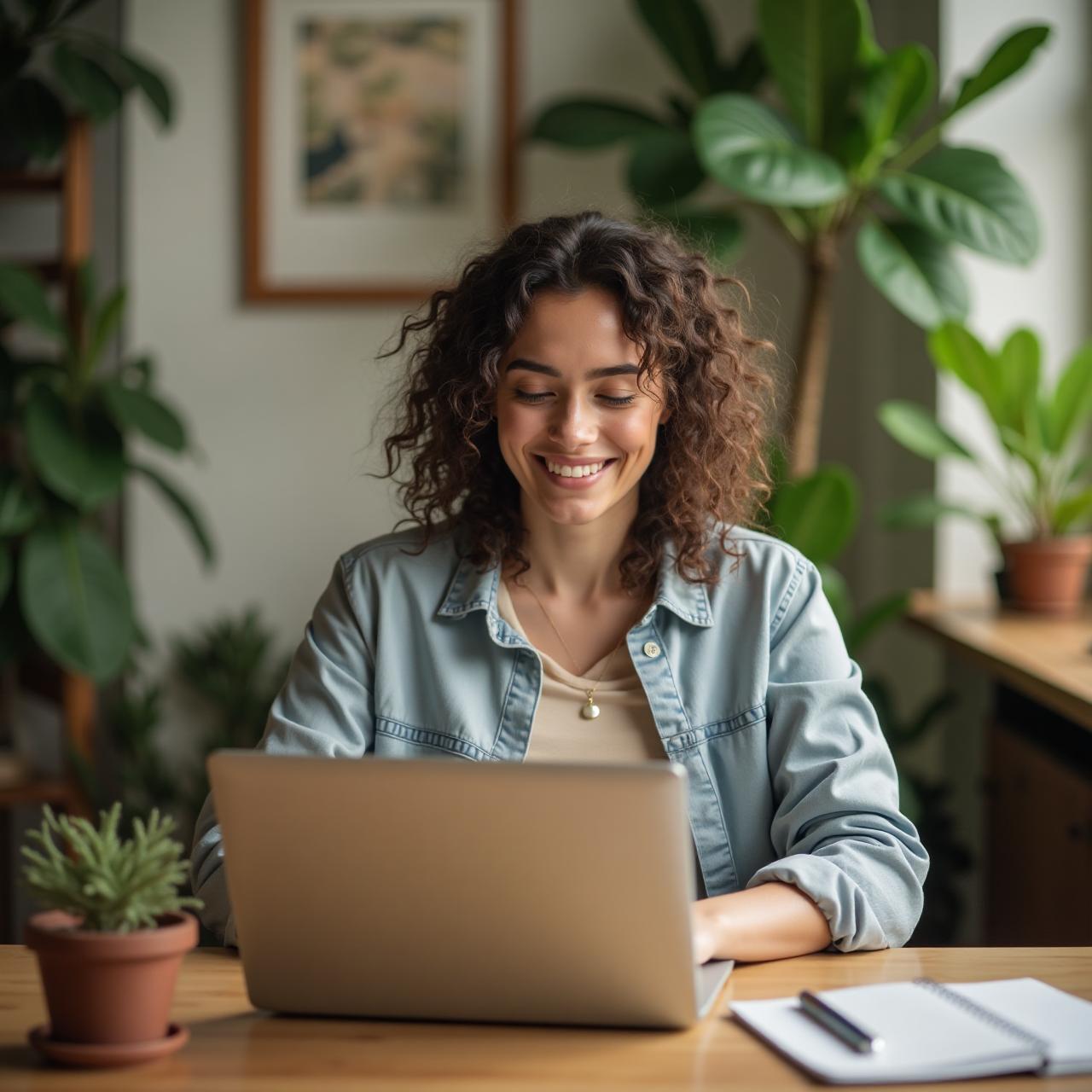 Person arbeitet remote von zu Hause